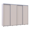 Kleiderschrank Doros Sigma Slim Schiebetüren Kaschmir 2+2 Türen 280x60x214.4 (42005603)