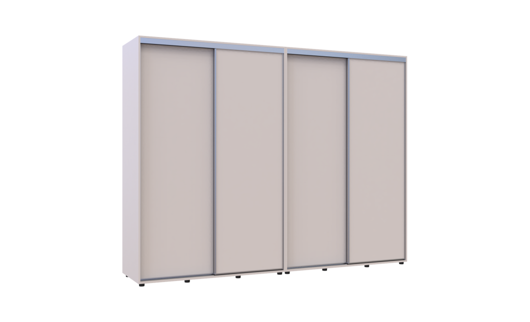 Kleiderschrank Doros Sigma Slim Schiebetüren Kaschmir 2+2 Türen 280x60x214.4 (42005603)