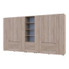Kleiderschrank Doros Gelar Sonoma Eiche 4+4 Türen Säulenschrank 370x49,5x203,4 (42005185)
