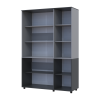 Kleiderschrank Doros Thorn Anthrazit/Grau 3 Türen Böden 135x51,6x200 (44900520)