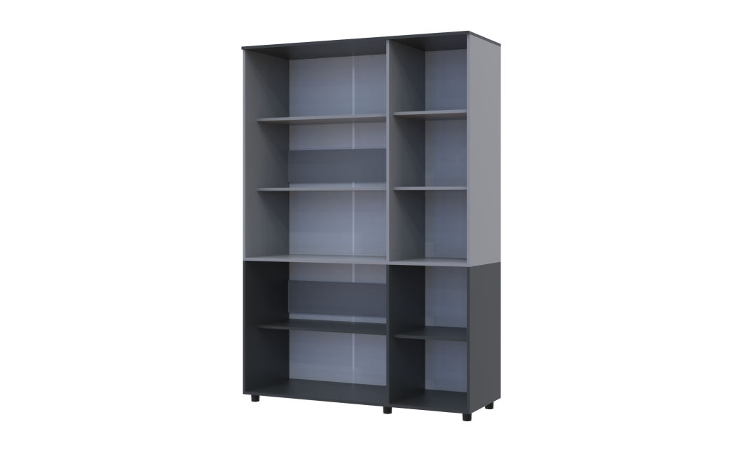 Kleiderschrank Doros Thorn Anthrazit/Grau 3 Türen Böden 135x51,6x200 (44900520)