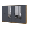 Kleiderschrank mit Spiegel Doros Rondi Artisan Eiche/Graphit 3+4 Türen 281x52x195 (42005697)