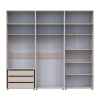 Kleiderschrank mit Schubladen, Regalen und Aufsatz Doros Kasper Kaschmir 2+2+2 Türen 270x48x245 (42005732)