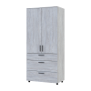 Kleiderschrank Doros Thorn Natti Kiefer 2 Türen 3 Schubladen Böden 90x51,6x200 (44900434)