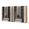 Kleiderschrank mit Spiegel Doros Rondi Artisan Eiche/Kaschmir 4+4 Türen 320x52x195 (42005663)