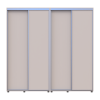Kleiderschrank Doros Sigma Slim Schiebetüren Kaschmir 2+2 Türen 220x45x214.4 (42005590)