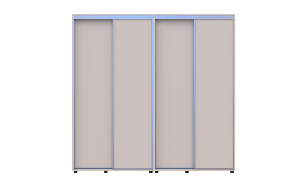 Kleiderschrank Doros Sigma Slim Schiebetüren Kaschmir 2+2 Türen 220x45x214.4 (42005590)