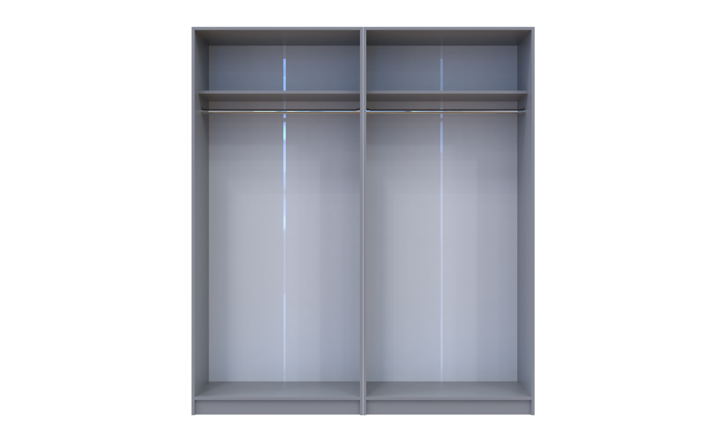 Kleiderschrank-Set Doros Promo Grau 2+2 Türen 180x48x204 (80737766)