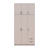 Kleiderschrank Doros Rondi mit Drehtüren mit Oberschrank Kaschmir 3 Türen 121x52x260 (80738485)