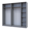 Kleiderschrank-Set Doros Promo Grau 2+3 Türen 225x48x204 (80737767)