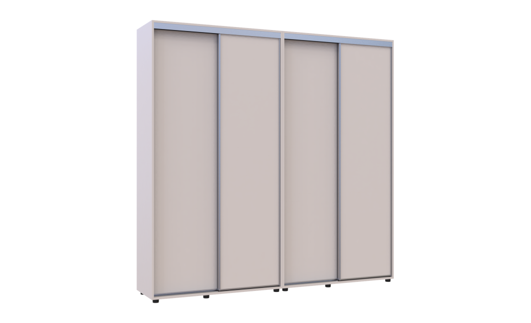 Kleiderschrank Doros Sigma Slim Schiebetüren Kaschmir 2+2 Türen 220x45x214.4 (42005590)