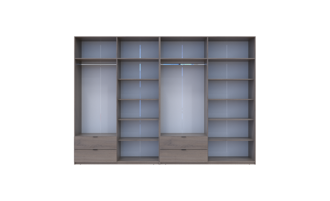 Kleiderschrank Doros Lukas Cannolo / Cannolo 4+4 Türen 340x50x240 (42005249)