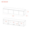 TV-Board Doros Levia Kaschmir 4 Türen 160x35x33 (41516085)