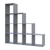Regalsystem Doros Step 4x4 Grau offen 136,2x28,8x140,7 (41516179)