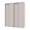 Kleiderschrank Doros Sigma Slim Schiebetüren Kaschmir 2+2 Türen 180x45x214.4 (42005582)