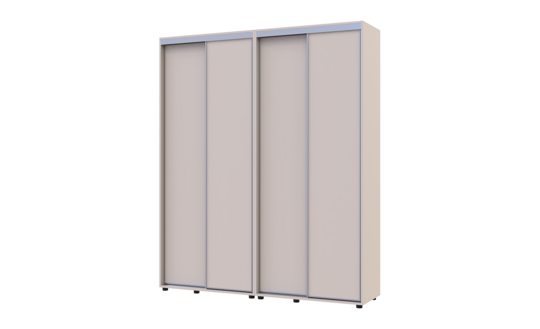 Kleiderschrank Doros Sigma Slim Schiebetüren Kaschmir 2+2 Türen 180x45x214.4 (42005582)