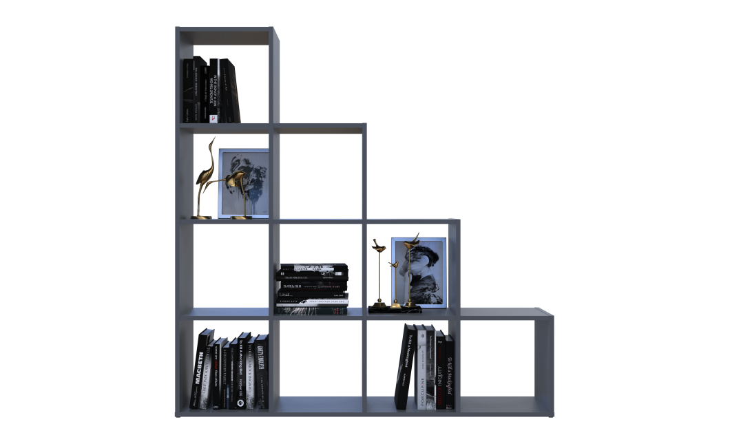 Regalsystem Doros Step 4x4 Graphitgrau offen 136,2x28,8x140,7 (41516167)