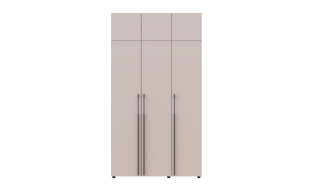 Kleiderschrank mit Regalen und Aufsatz Doros Kasper Kaschmir 3 Türen 135x48x245 (42005564)