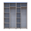 Kleiderschrank Doros Sigma Slim Schiebetüren Kaschmir 2+2 Türen 190x60x214.4 (42005585)