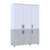 Kleiderschrank Doros Thorn Natti Kiefer/Weiß 3 Türen Böden 135x51,6x200 (44900508)