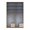 Kleiderschrank mit Spiegel und hohem Aufsatz Doros Rondi Artisan Eiche/Kaschmir 2+2 Türen 164x52x260 (42005677)