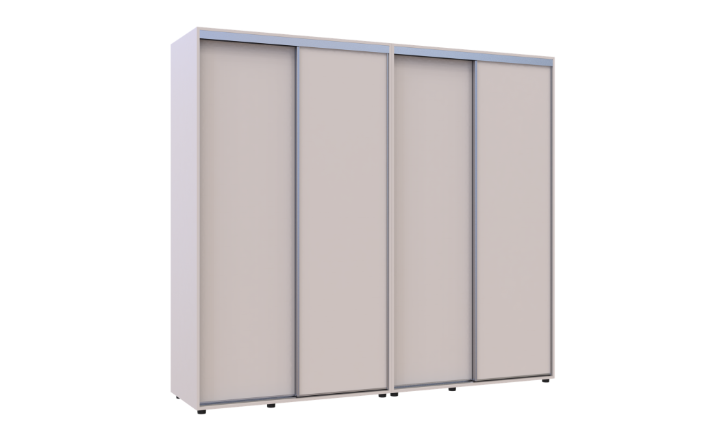Kleiderschrank Doros Sigma Slim Schiebetüren Kaschmir 2+2 Türen 240x60x214.4 (42005595)