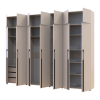 Kleiderschrank mit Schubladen, Regalen und Aufsatz Doros Kasper Kaschmir 2+3+2 Türen 315x48x245 (42005740)