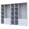 Kleiderschrank Doros Gelar Weiß 3+3 Türen mit offenem Regal 270,6x49,5x203,4 (42005036)