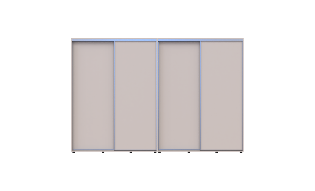 Kleiderschrank Doros Sigma Slim Schiebetüren Kaschmir 2+2 Türen 320x45x214.4 (42005610)