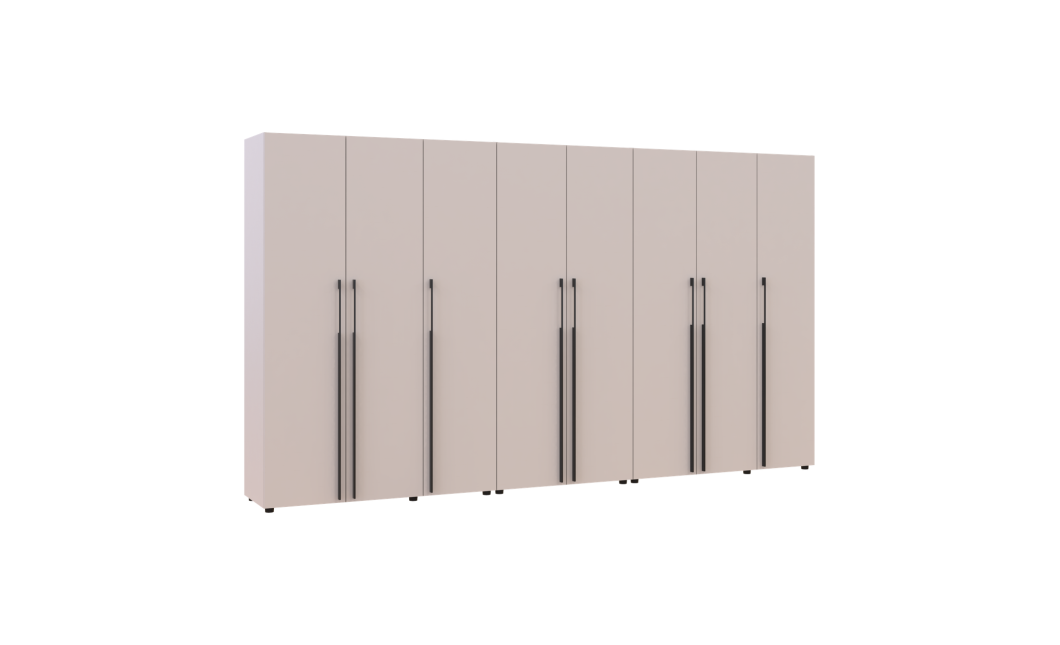 Kleiderschrank mit Regalen und Schubladen Doros Kasper Kaschmir 3+2+3 Türen 360x48x204 (42005742)