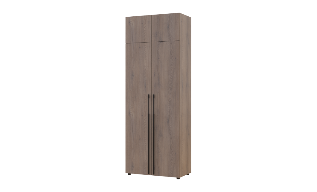 Kleiderschrank mit Schubladen und Aufsatz Doros Kasper Cremona Cannolo 2 Türen 90x48x245 (42005539)