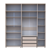 Kleiderschrank mit Schubladen, Regalen und Aufsatz Doros Kasper Kaschmir 2+3 Türen 225x48x245 (42005556)