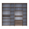 Kleiderschrank mit Schubladen, Regalen und Aufsatz Doros Kasper Cremona Cannolo 3+3 Türen 270x48x245 (42005581)