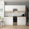 Küche Doros Leia 300x60x250 Weiß / Sonoma Eiche (81000008)