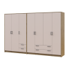 Kleiderschrank Doros Rondi Artisan Eiche/Kaschmir 3+4 Türen 281x52x195 (42005660)