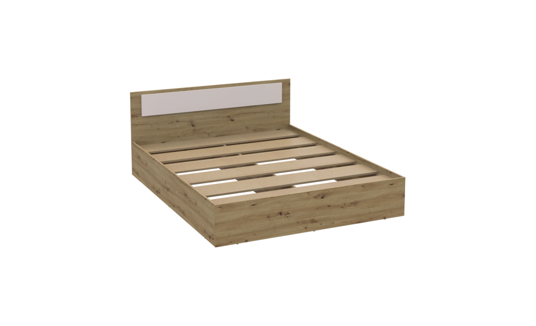 Bett Doros Rondi Doppelbett Eiche Artisan/Kaschmir 160x200 (44900531)