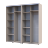 Kleiderschrank Doros Sigma Slim Schiebetüren Kaschmir 2+2 Türen 200x60x214.4 (42005587)