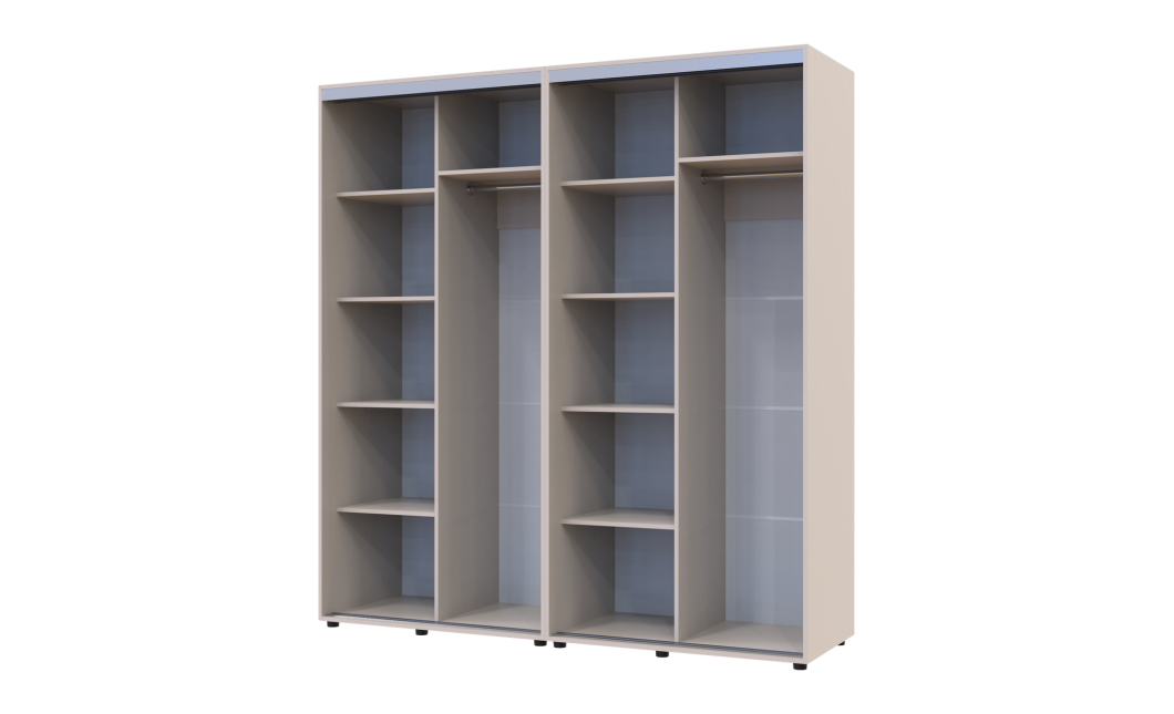 Kleiderschrank Doros Sigma Slim Schiebetüren Kaschmir 2+2 Türen 200x60x214.4 (42005587)