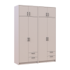 Kleiderschrank mit Aufsatz Doros Rondi Kaschmir 2+2 Türen 164x52x236 (42005628)