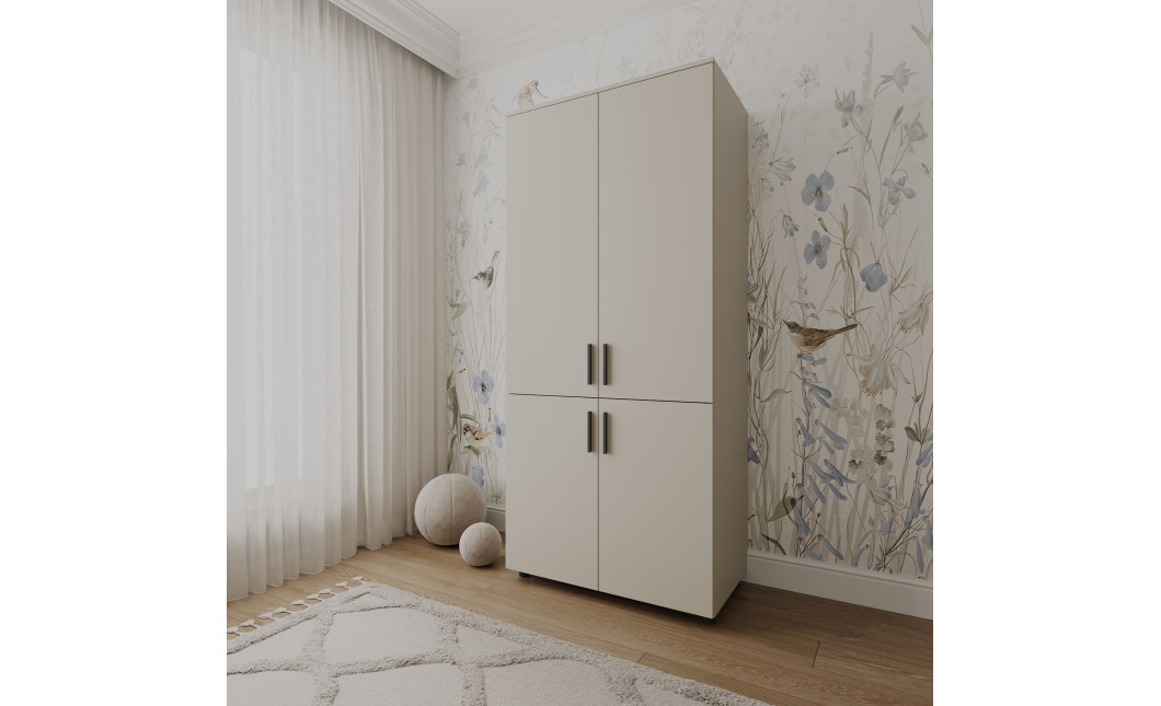 Kleiderschrank Doros Thorn Kaschmir 2 Türen Böden 90x51,6x200 (44900448)