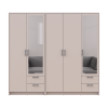 Kleiderschrank mit Spiegel Doros Rondi Kaschmir 2+3 Türen 203x52x195 (42005619)
