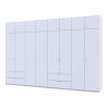 Kleiderschrank-Set Doros Lukas Weiß 4+4 Türen 360x50x240 (42005142)