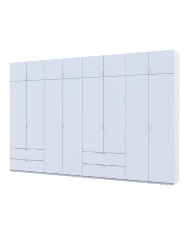 Kleiderschrank-Set Doros Lukas Weiß 4+4 Türen 360x50x240 (42005142)