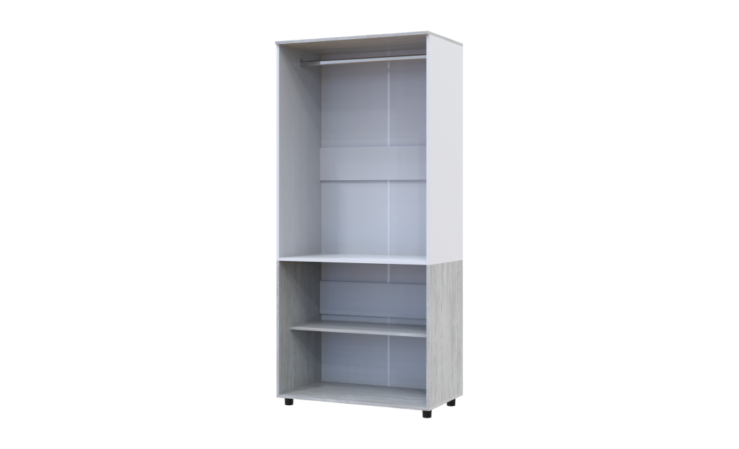 Kleiderschrank Doros Thorn Natti Kiefer/Weiß 2 Türen Kleiderstange 90x51,6x200 (44900459)