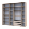 Kleiderschrank mit Schubladen, Regalen und Aufsatz Doros Kasper Kaschmir 3+3 Türen 270x48x245 (42005580)
