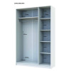 Kleiderschrank Doros Promo mit Drehtüren Weiß 2+3 Türen 225x48x204 (42005004)