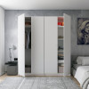 Kleiderschrank Doros Promo Set mit Böden Weiß 2+2 Türen 180x48x204 (44900288)
