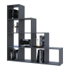 Regalsystem Doros Step 4x4 Graphitgrau offen 136,2x28,8x140,7 (41516167)