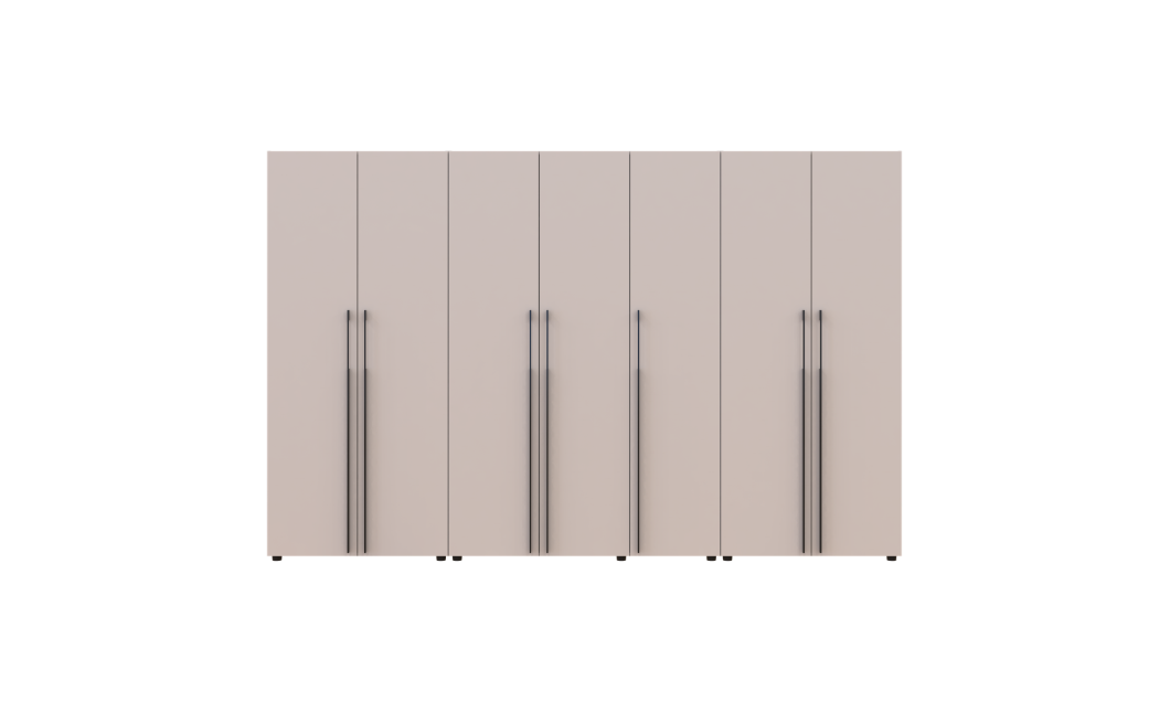 Kleiderschrank mit Regalen und Schubladen Doros Kasper Kaschmir 2+3+2 Türen 315x48x204 (42005738)