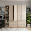 Kleiderschrank Doros Gelar Sonoma Eiche 2+2 Türen mit offenem Regal 193,2x49,5x203,4 (42005044)